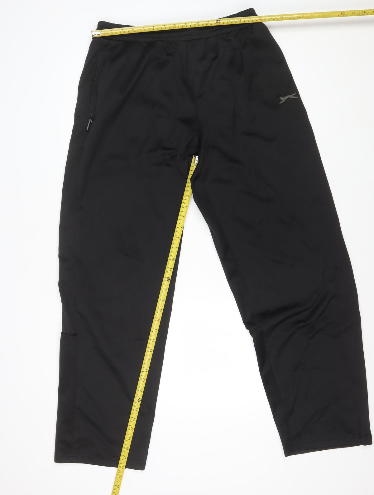 Slazenger Men Black 2XL Track Pants Elastic Waist Zip Pocket