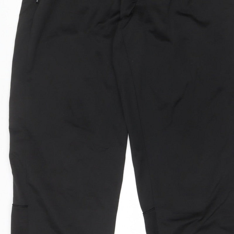 Slazenger Men Black 2XL Track Pants Elastic Waist Zip Pocket