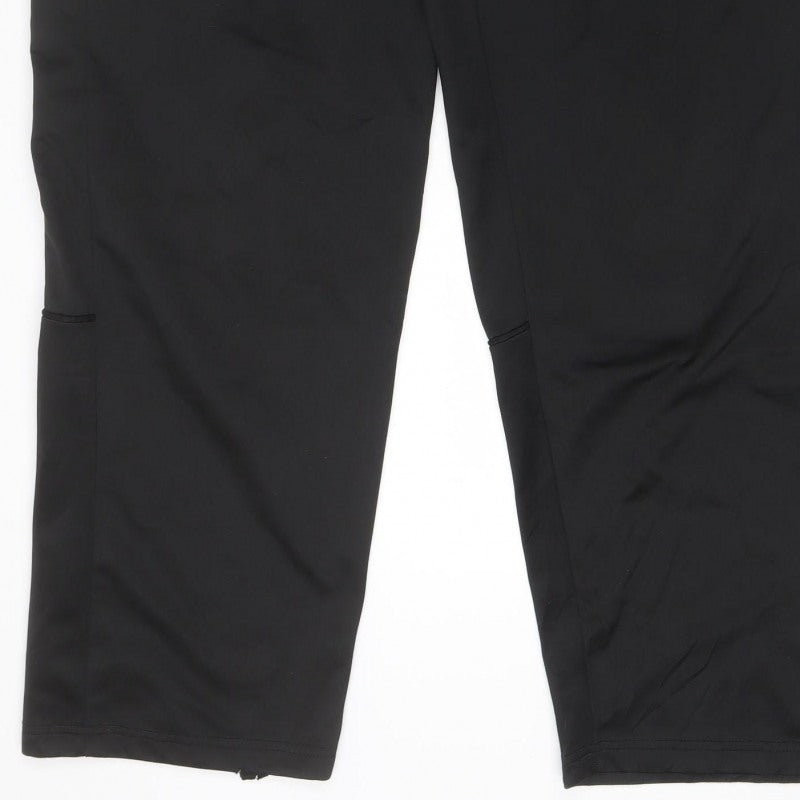 Slazenger Men Black 2XL Track Pants Elastic Waist Zip Pocket