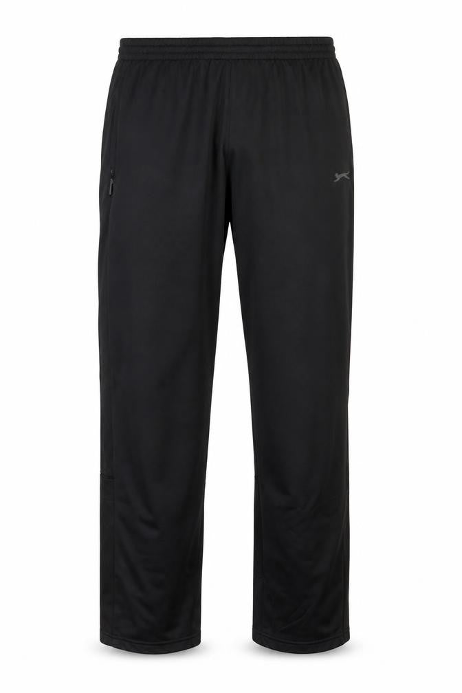 Slazenger Men Black 2XL Track Pants Elastic Waist Zip Pocket