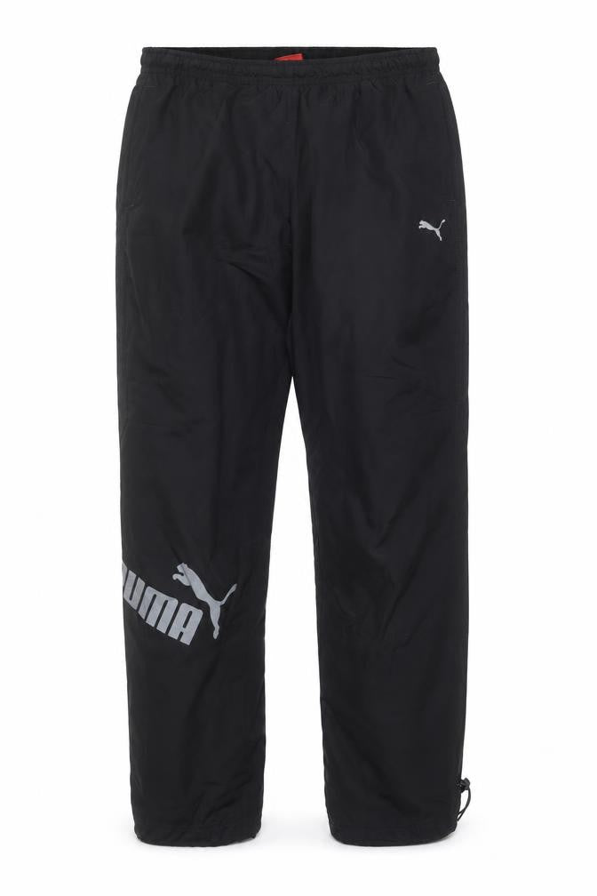 PUMA Men’s Black L Track Pants Drawstring Reflective Logo