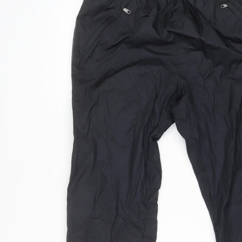 Marmot Men’s Black M Regular Rain Trousers Lightweight Zip Pocket
