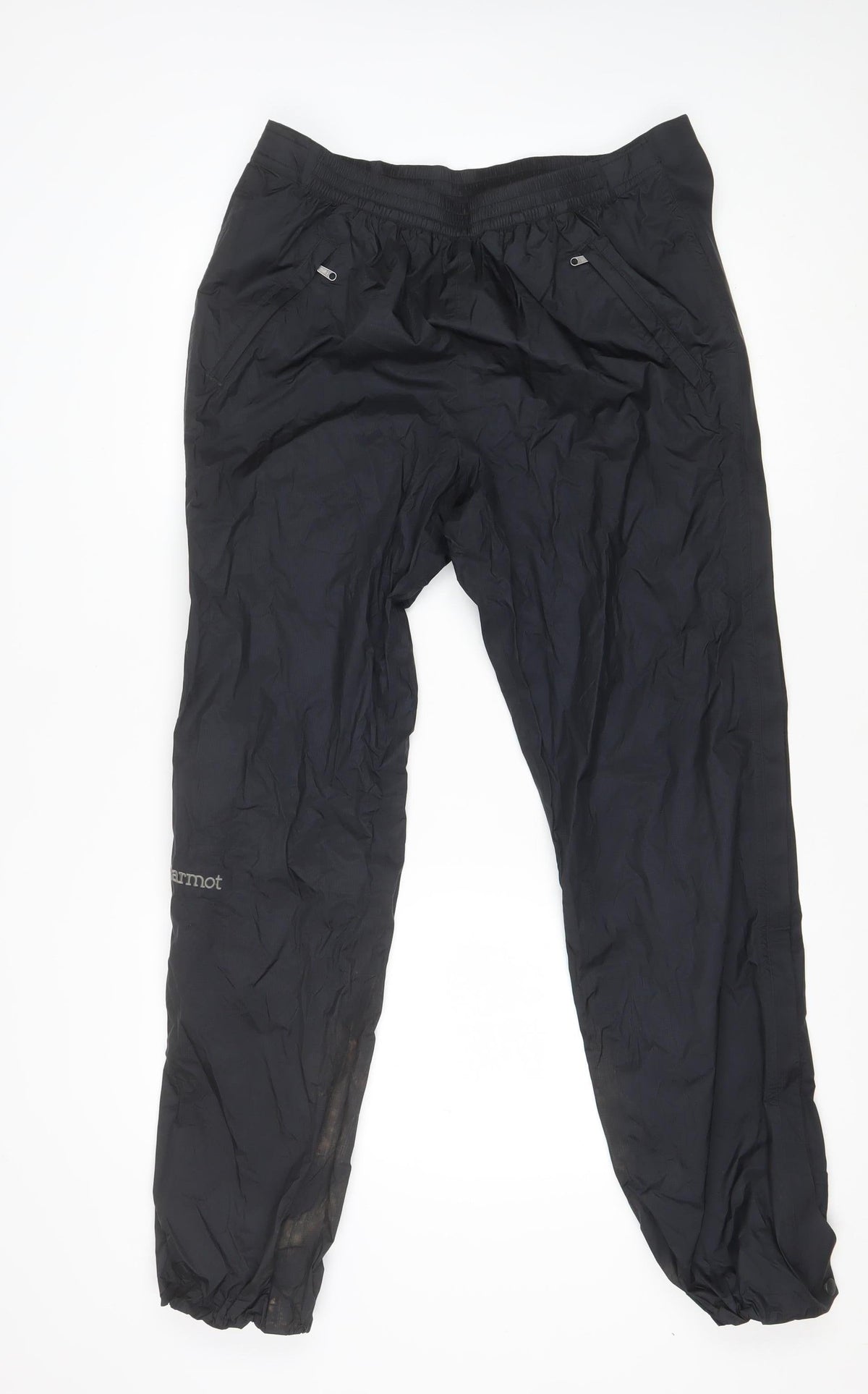 Marmot Men’s Black M Regular Rain Trousers Lightweight Zip Pocket