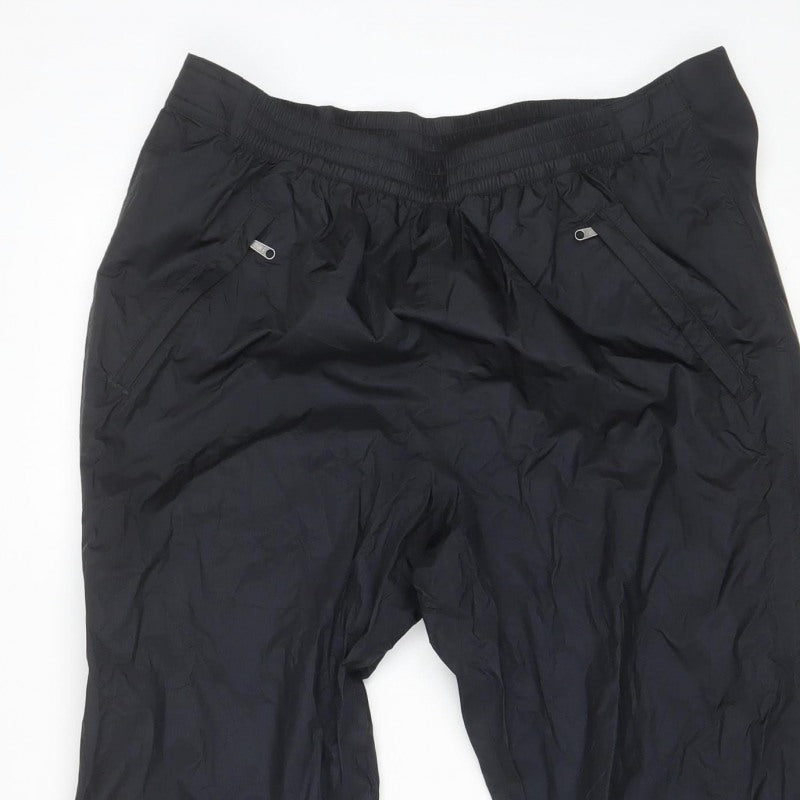 Marmot Men’s Black M Regular Rain Trousers Lightweight Zip Pocket