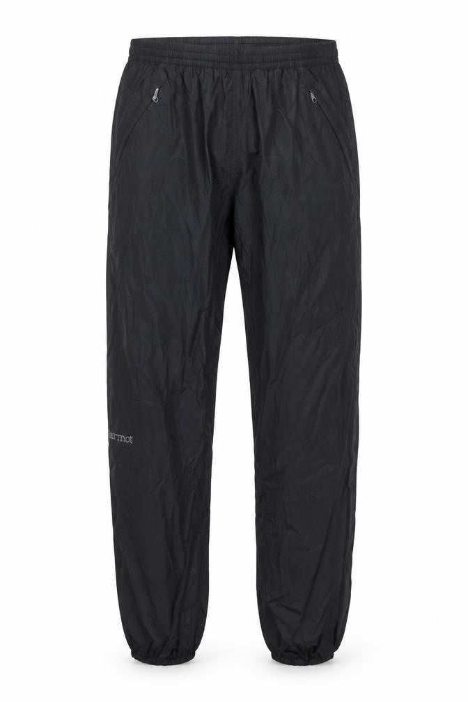 Marmot Men’s Black M Regular Rain Trousers Lightweight Zip Pocket