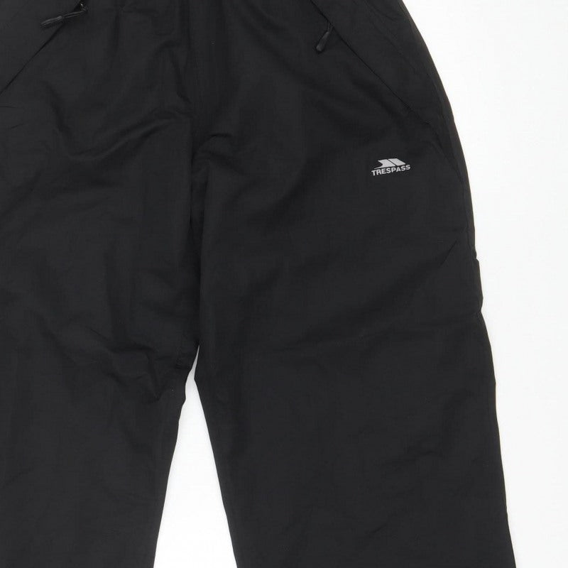 Trespass Men’s Black S TP75 Waterproof Breathable Rain Trousers 30-32in