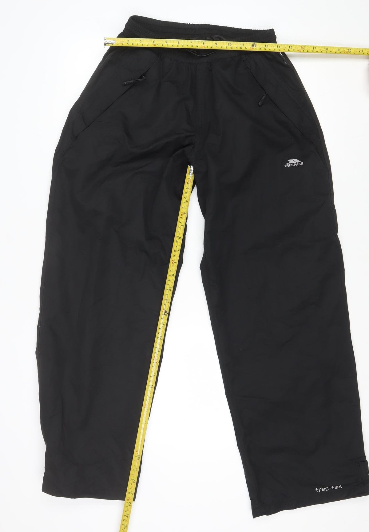 Trespass Men’s Black S TP75 Waterproof Breathable Rain Trousers 30-32in