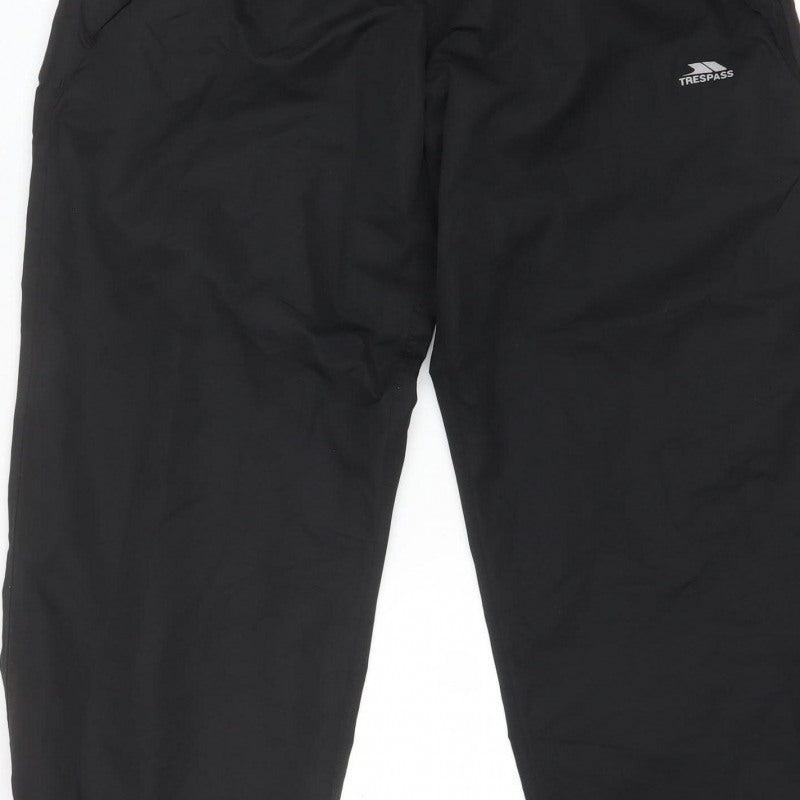 Trespass Men’s Black S TP75 Waterproof Breathable Rain Trousers 30-32in