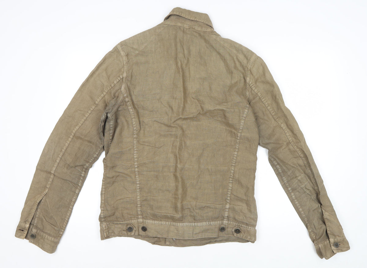 Ted Baker Men’s Beige Linen Button Jacket Size M Casual