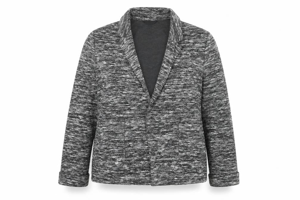 New Look Women’s Grey Marl Knit Coatigan Open Front Size 18