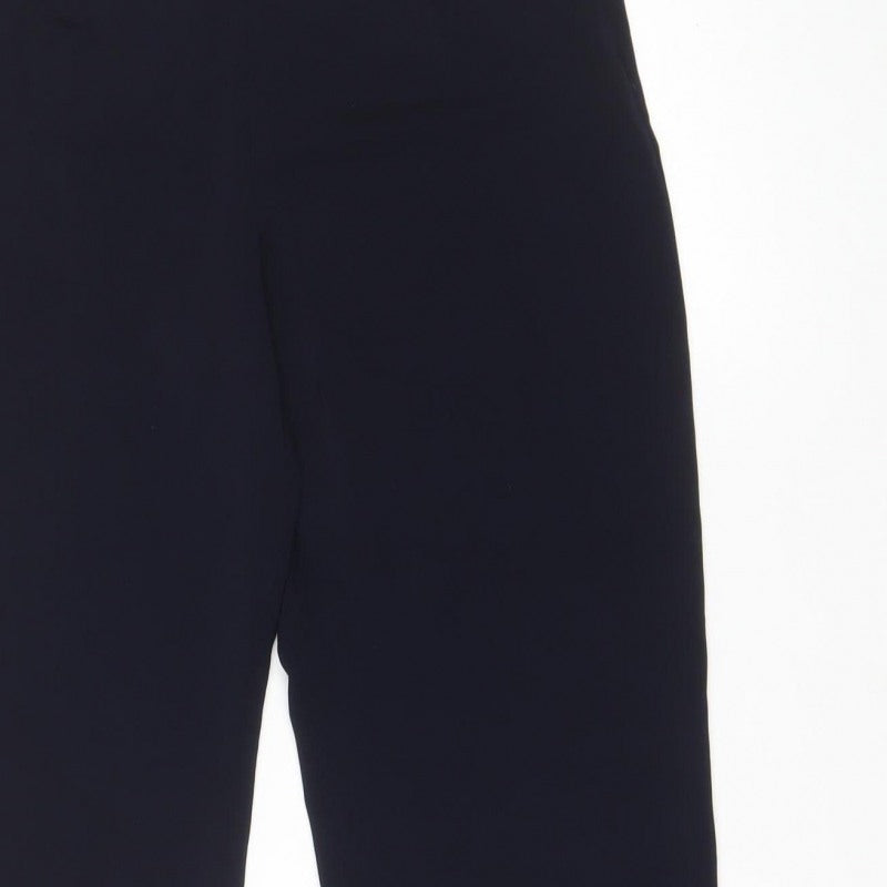 Satsuma London Women’s Black Size 12 High Rise Straight Dress Trousers