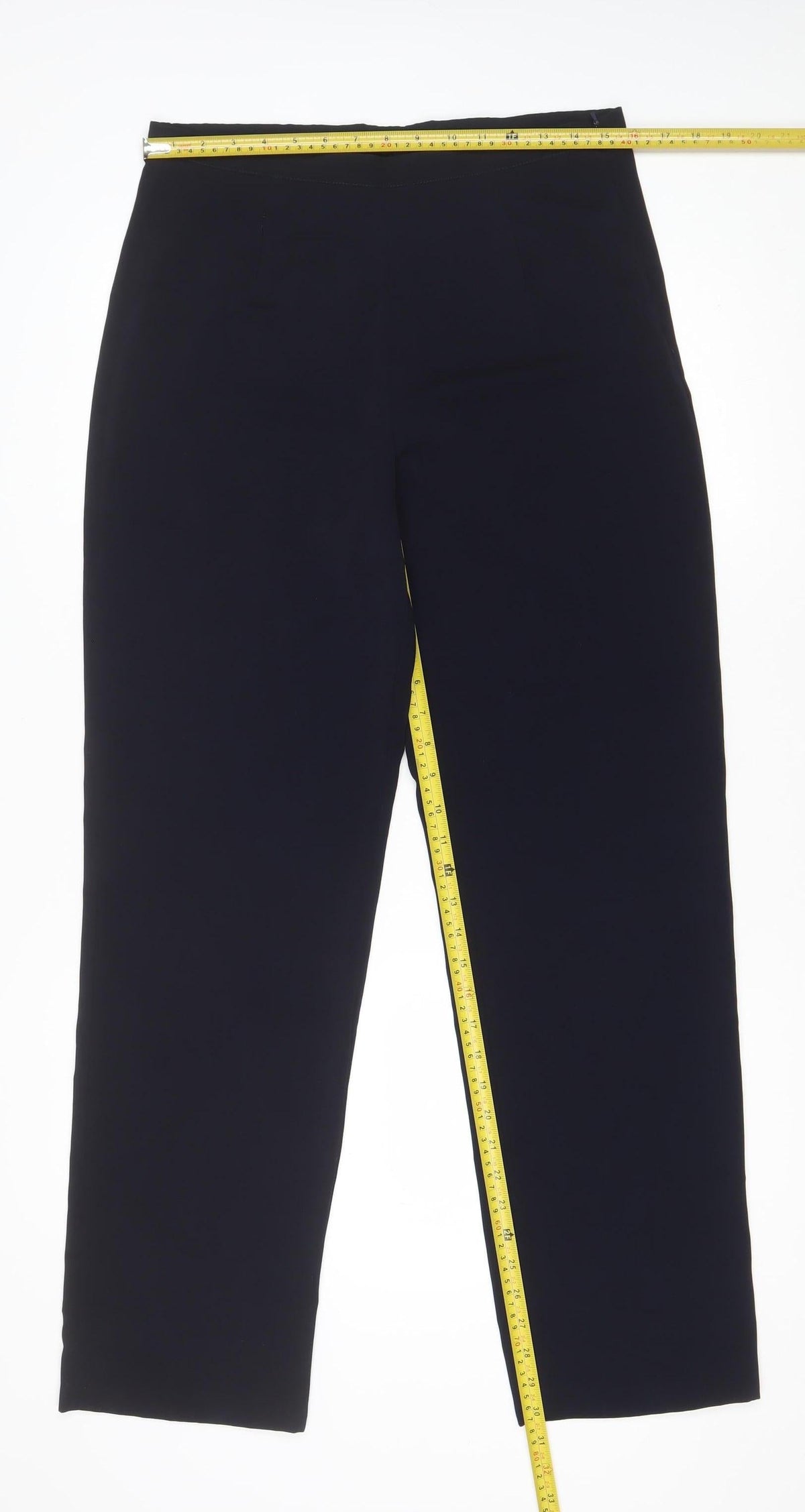 Satsuma London Women’s Black Size 12 High Rise Straight Dress Trousers