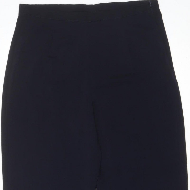 Satsuma London Women’s Black Size 12 High Rise Straight Dress Trousers