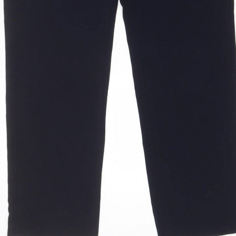 Satsuma London Women’s Black Size 12 High Rise Straight Dress Trousers