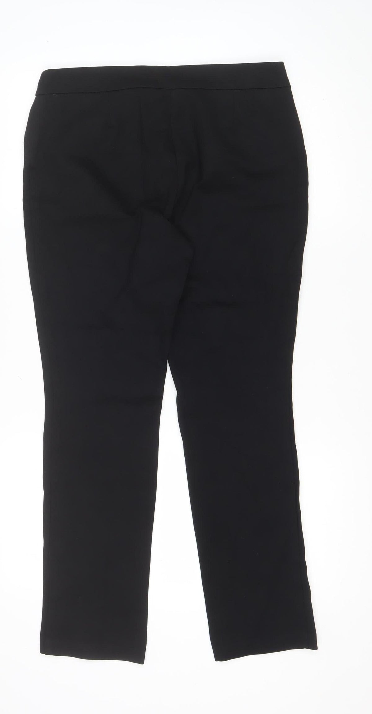 Marks and Spencer Women Black UK 12 Bootcut Trousers Zip Pockets