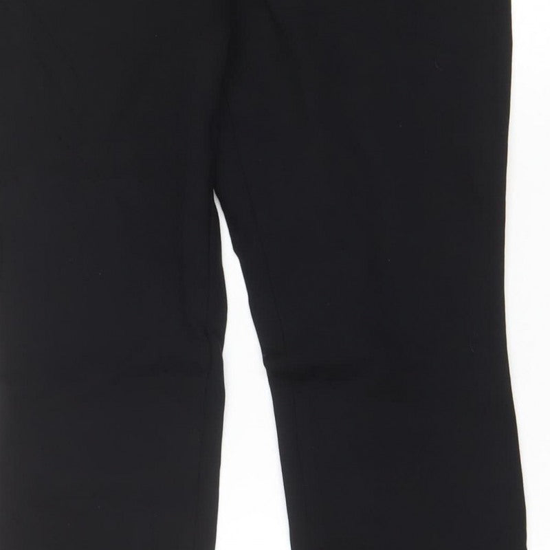 Marks and Spencer Women Black UK 12 Bootcut Trousers Zip Pockets