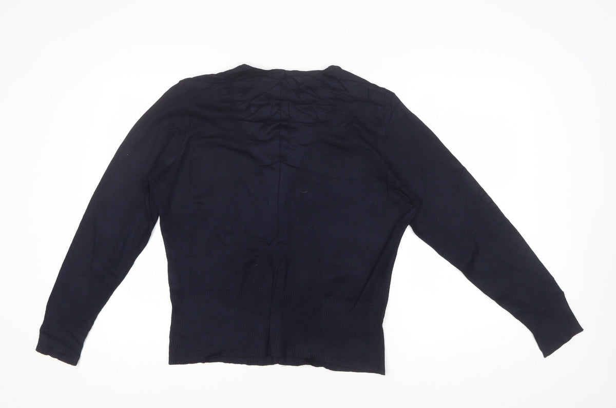 Marks & Spencer Women’s Blue V-Neck Button Pocket Cardigan UK 18