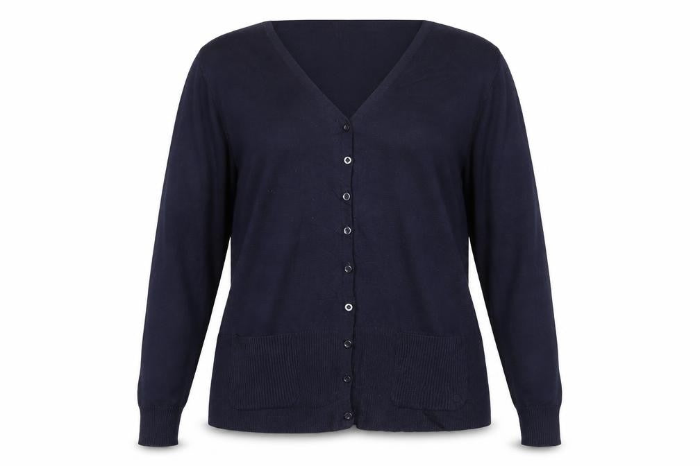 Marks & Spencer Women’s Blue V-Neck Button Pocket Cardigan UK 18