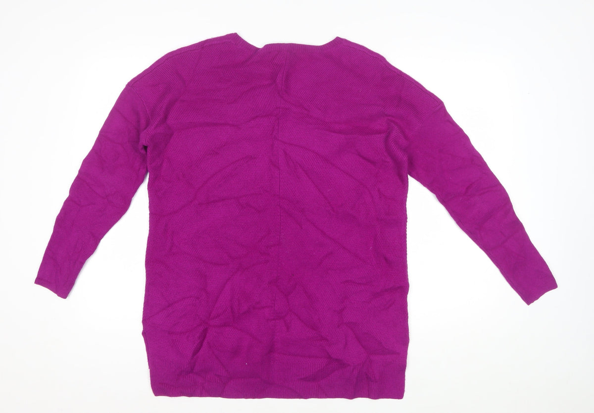 L.K. Bennett Women’s Purple S Wool Cashmere Crew Neck Pullover Jumper
