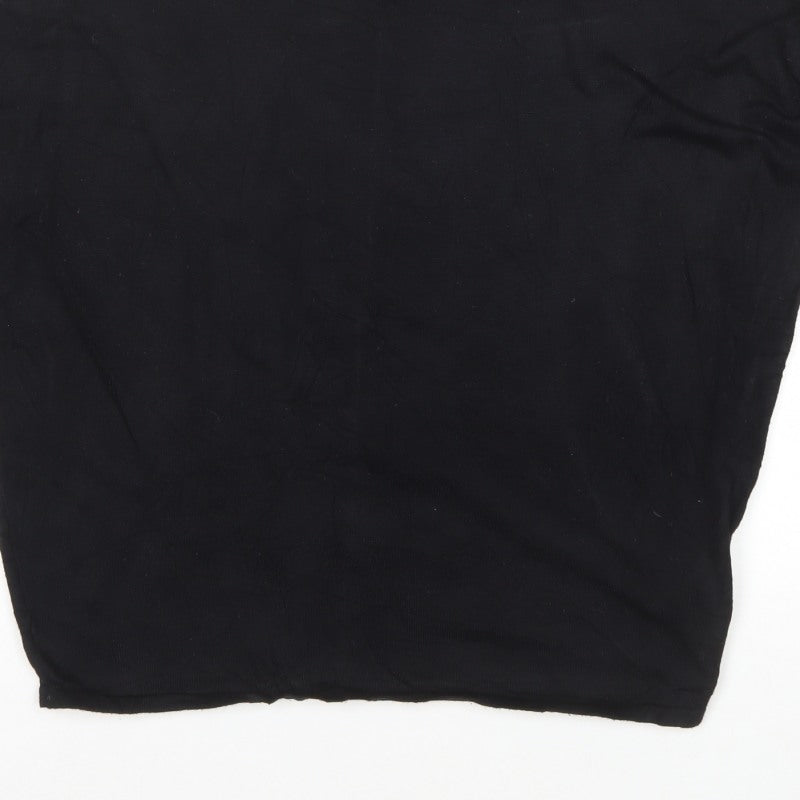 Saint Tropez Women’s Black L Viscose Knit 3/4 Sleeve Pullover Jumper