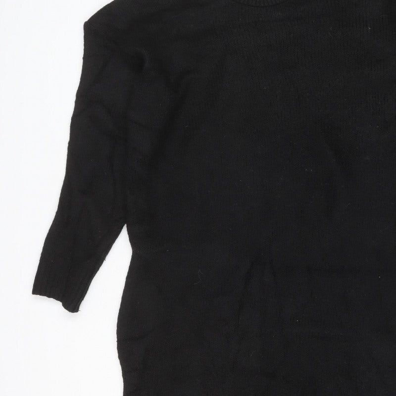 Dorothy Perkins Women Black M Knit Jumper Dress Long Sleeve