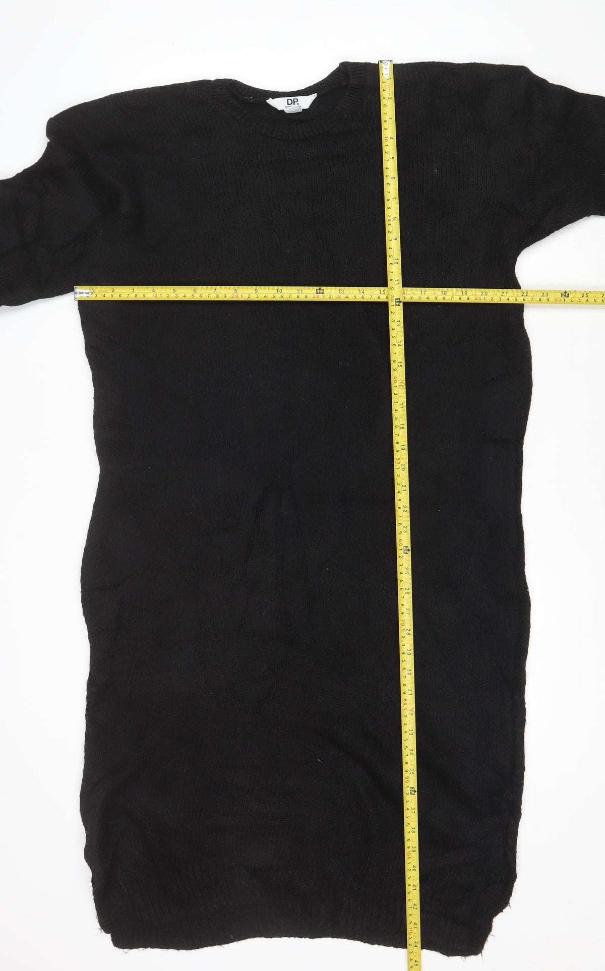 Dorothy Perkins Women Black M Knit Jumper Dress Long Sleeve