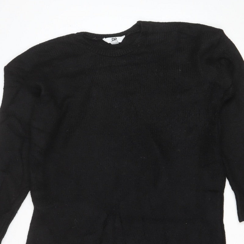 Dorothy Perkins Women Black M Knit Jumper Dress Long Sleeve