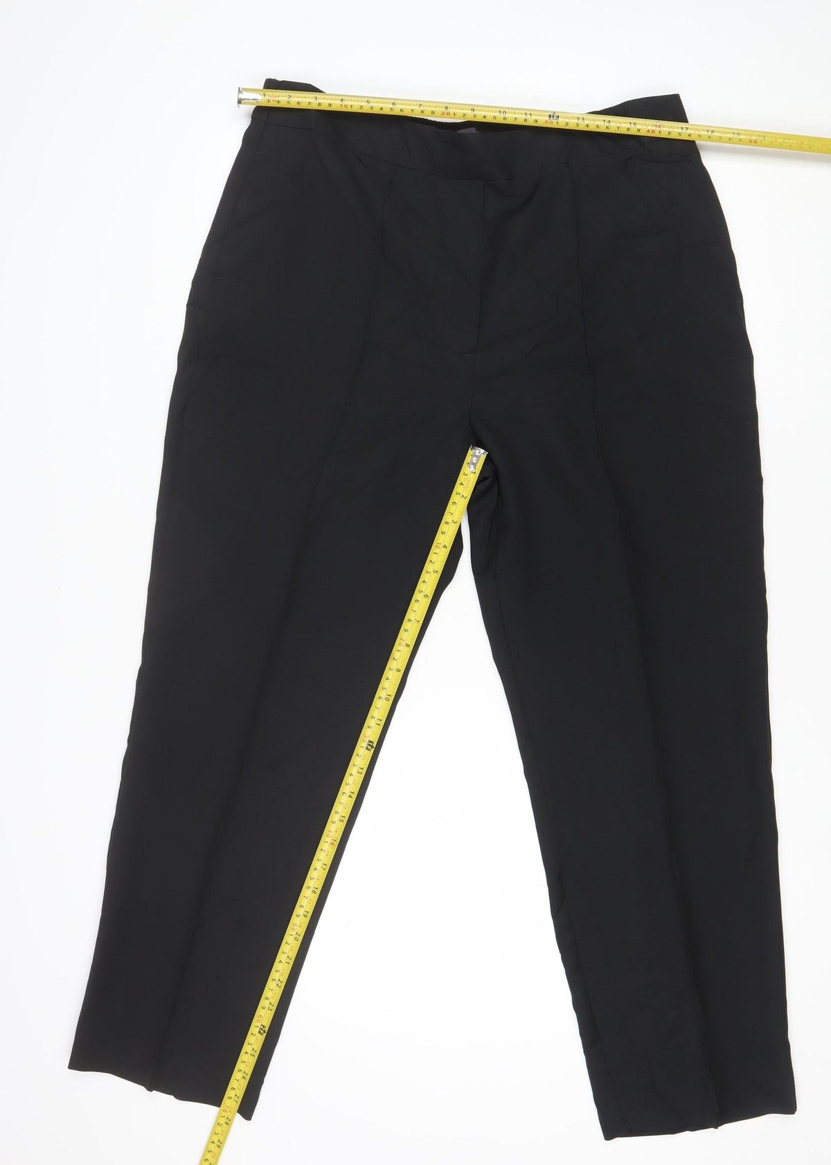 M&S Women’s Black Size 14 Straight Leg Smart Work Trousers