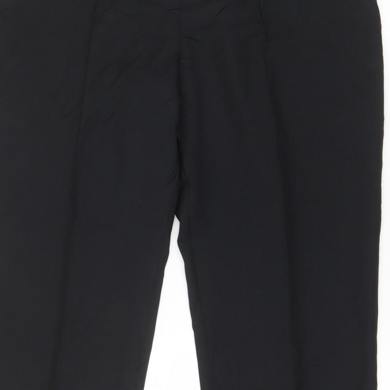 M&S Women’s Black Size 14 Straight Leg Smart Work Trousers