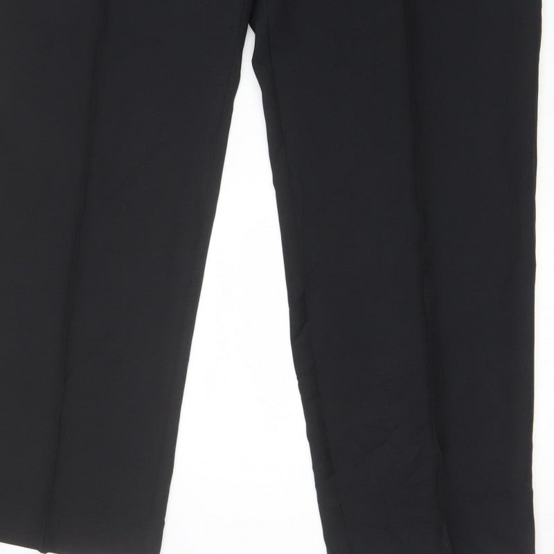 M&S Women’s Black Size 14 Straight Leg Smart Work Trousers
