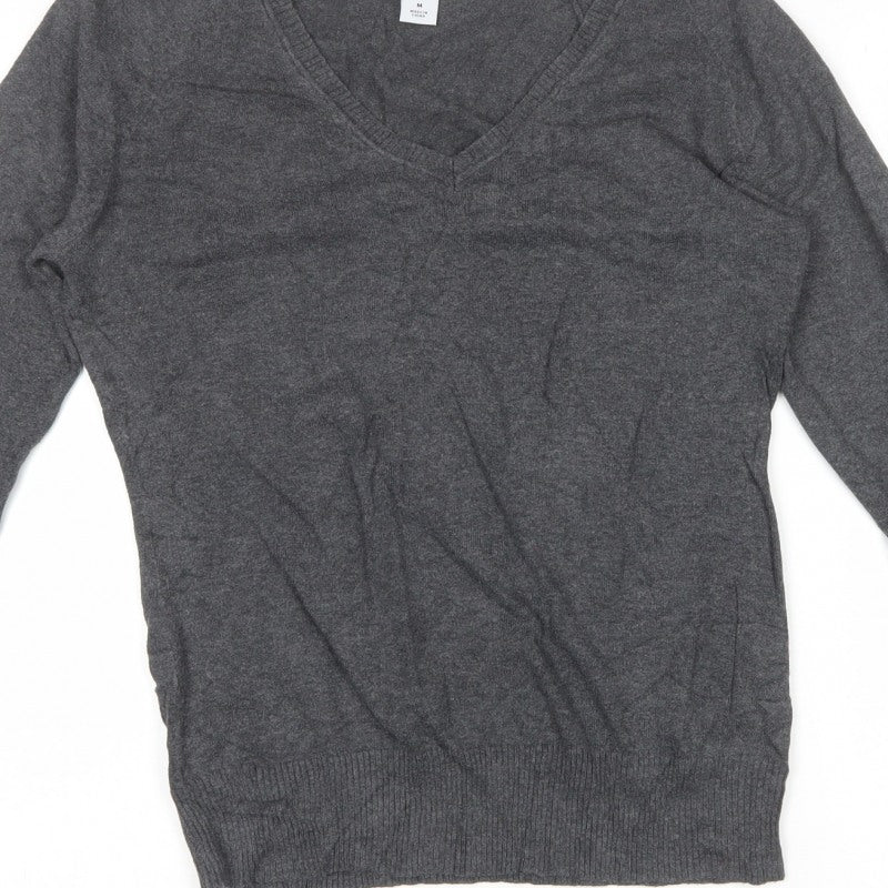 GAP Men’s Grey M V-Neck Fine Knit Pullover Jumper