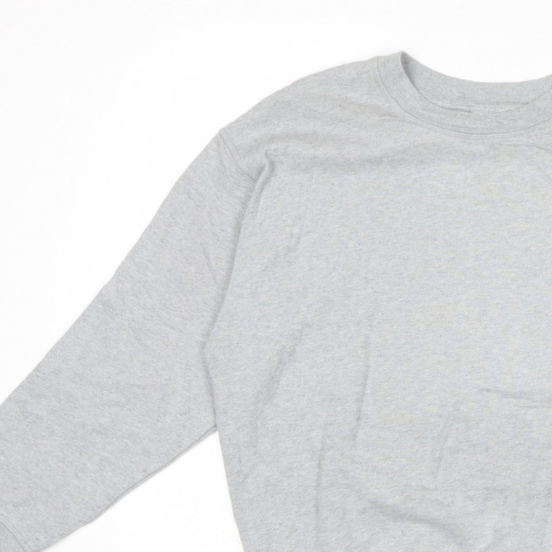 Levi's Men Grey M Crew Neck Pullover Cotton Logo Sweatshirt