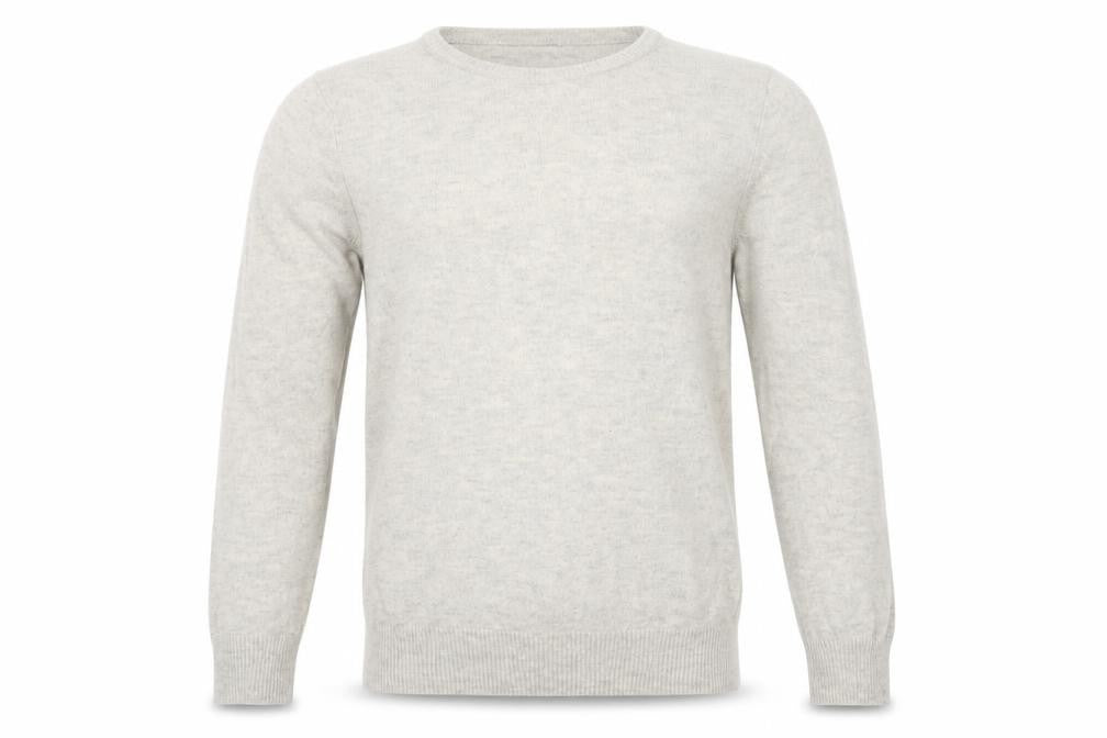 Marks and Spencer Men's Beige S Lambswool Crew Neck Pullover Jumper