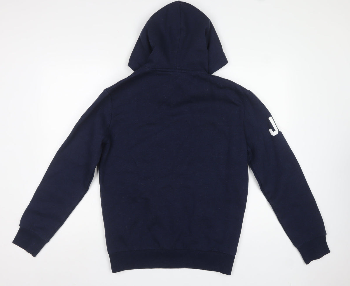 Superdry Men’s Navy M Pullover Hoodie Graphic Print Kangaroo Pocket