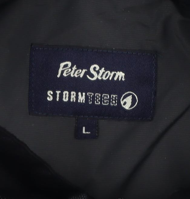 Peter Storm Men’s Black L Stormtech Hooded Windbreaker Jacket