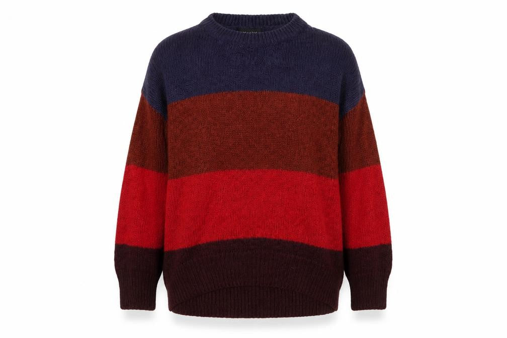 New Look Women’s Multicoloured Stripe Chunky Knit Pullover Jumper L