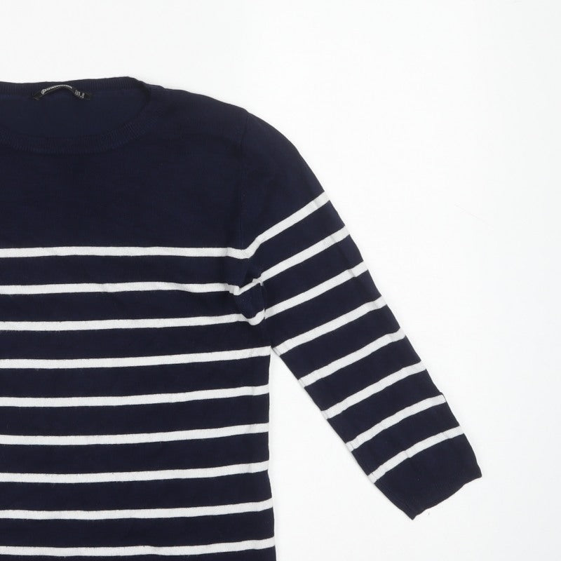 Stradivarius Women’s Multicoloured S Striped Round Neck Knit Jumper