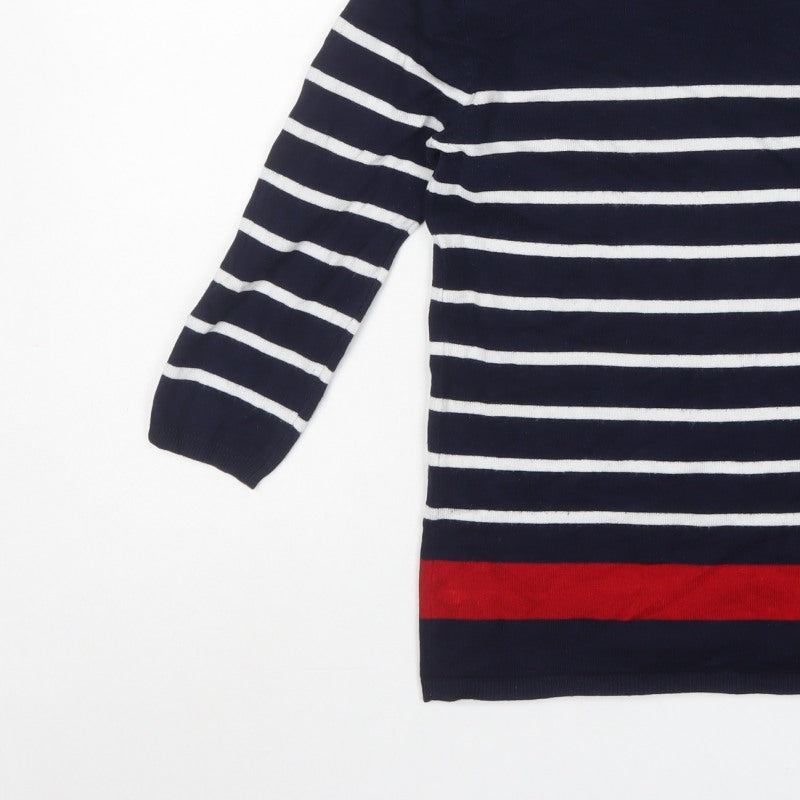 Stradivarius Women’s Multicoloured S Striped Round Neck Knit Jumper
