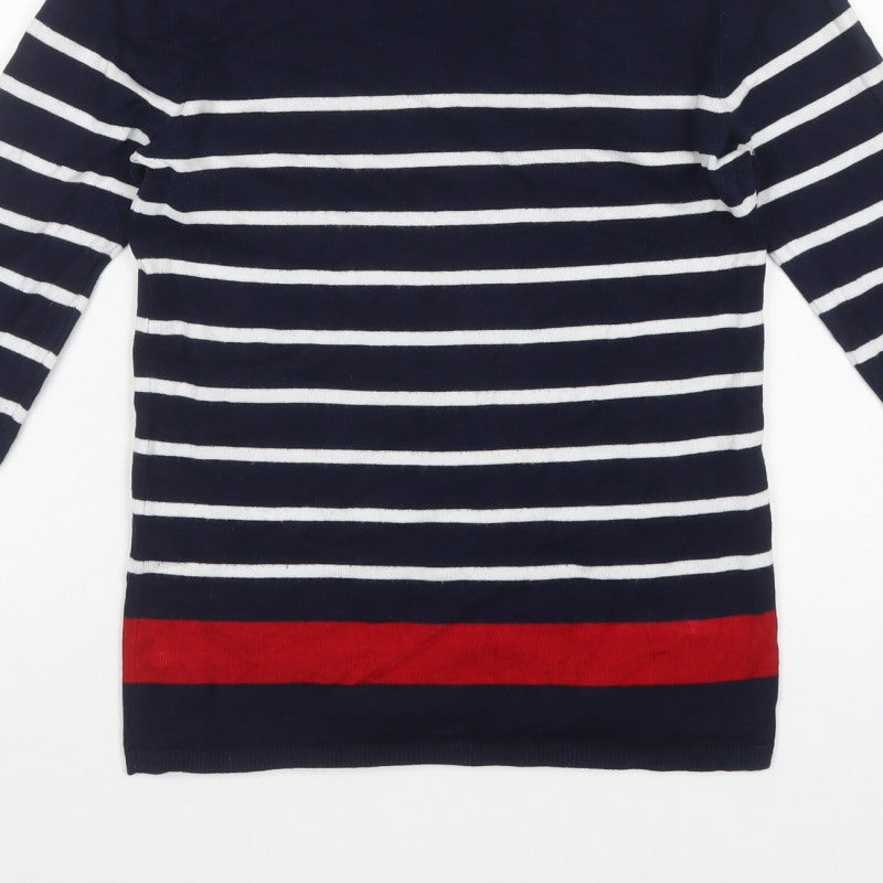 Stradivarius Women’s Multicoloured S Striped Round Neck Knit Jumper
