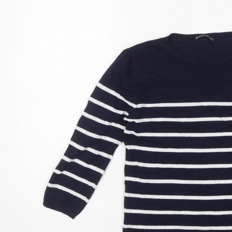 Stradivarius Women’s Multicoloured S Striped Round Neck Knit Jumper