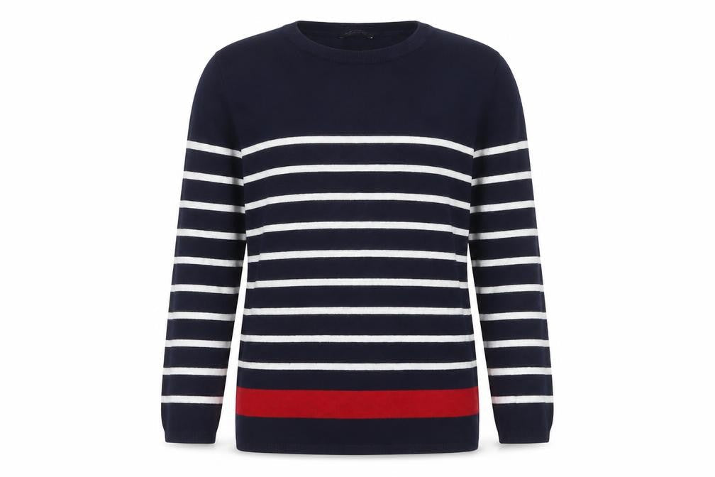 Stradivarius Women’s Multicoloured S Striped Round Neck Knit Jumper