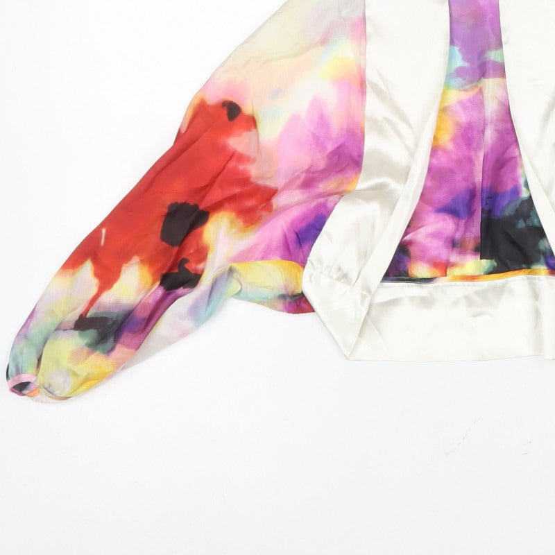 Kate Cooper Women Multicoloured UK 8 Silk Floral Kimono Blouse