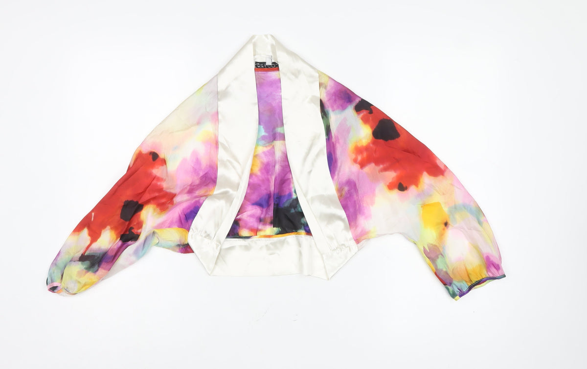 Kate Cooper Women Multicoloured UK 8 Silk Floral Kimono Blouse