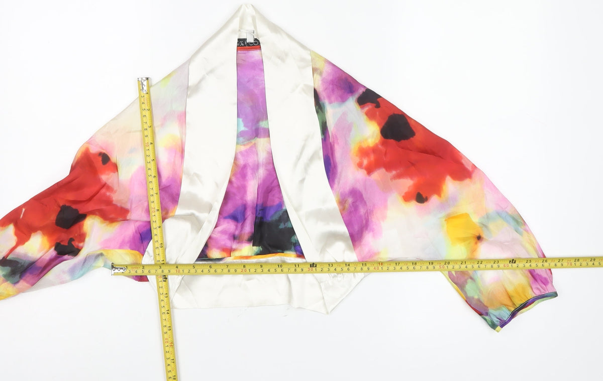 Kate Cooper Women Multicoloured UK 8 Silk Floral Kimono Blouse