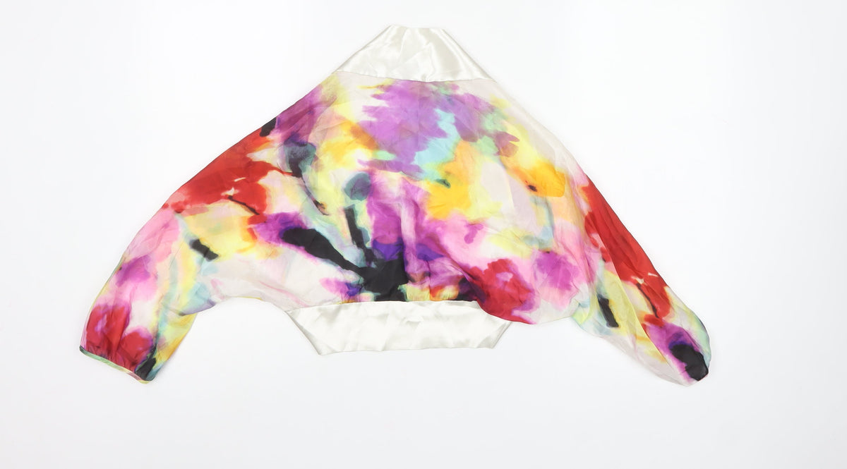 Kate Cooper Women Multicoloured UK 8 Silk Floral Kimono Blouse