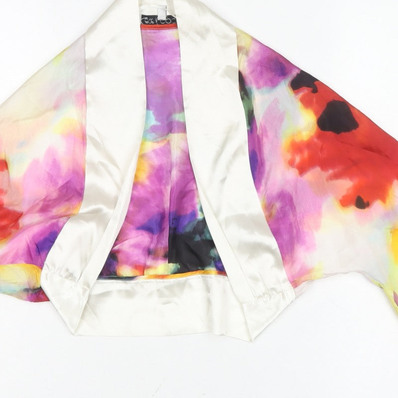 Kate Cooper Women Multicoloured UK 8 Silk Floral Kimono Blouse