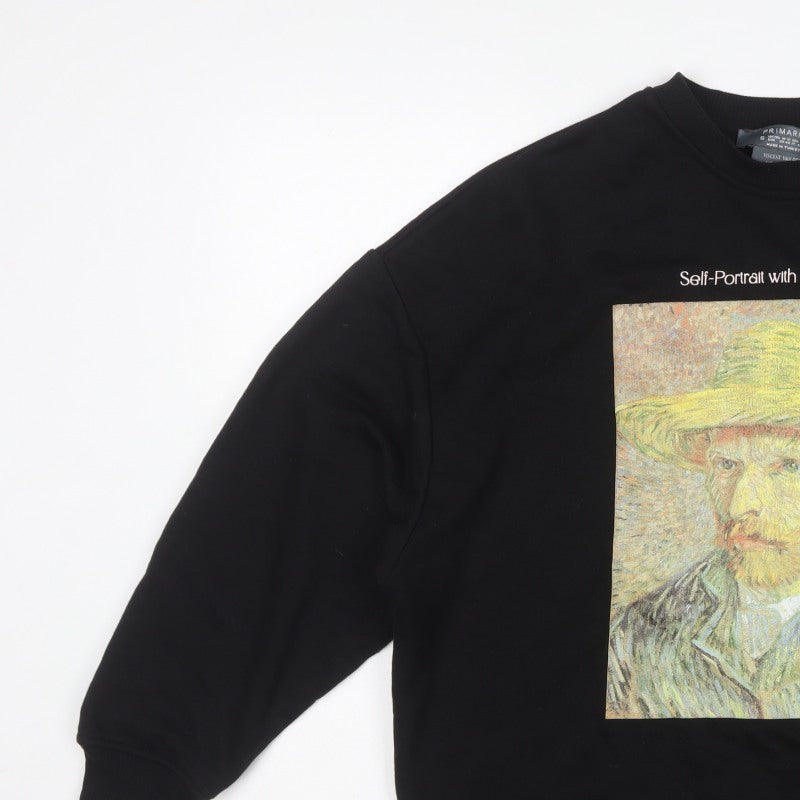 Primark Women’s Black S Van Gogh Art Graphic Pullover Sweatshirt