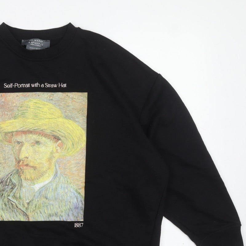 Primark Women’s Black S Van Gogh Art Graphic Pullover Sweatshirt