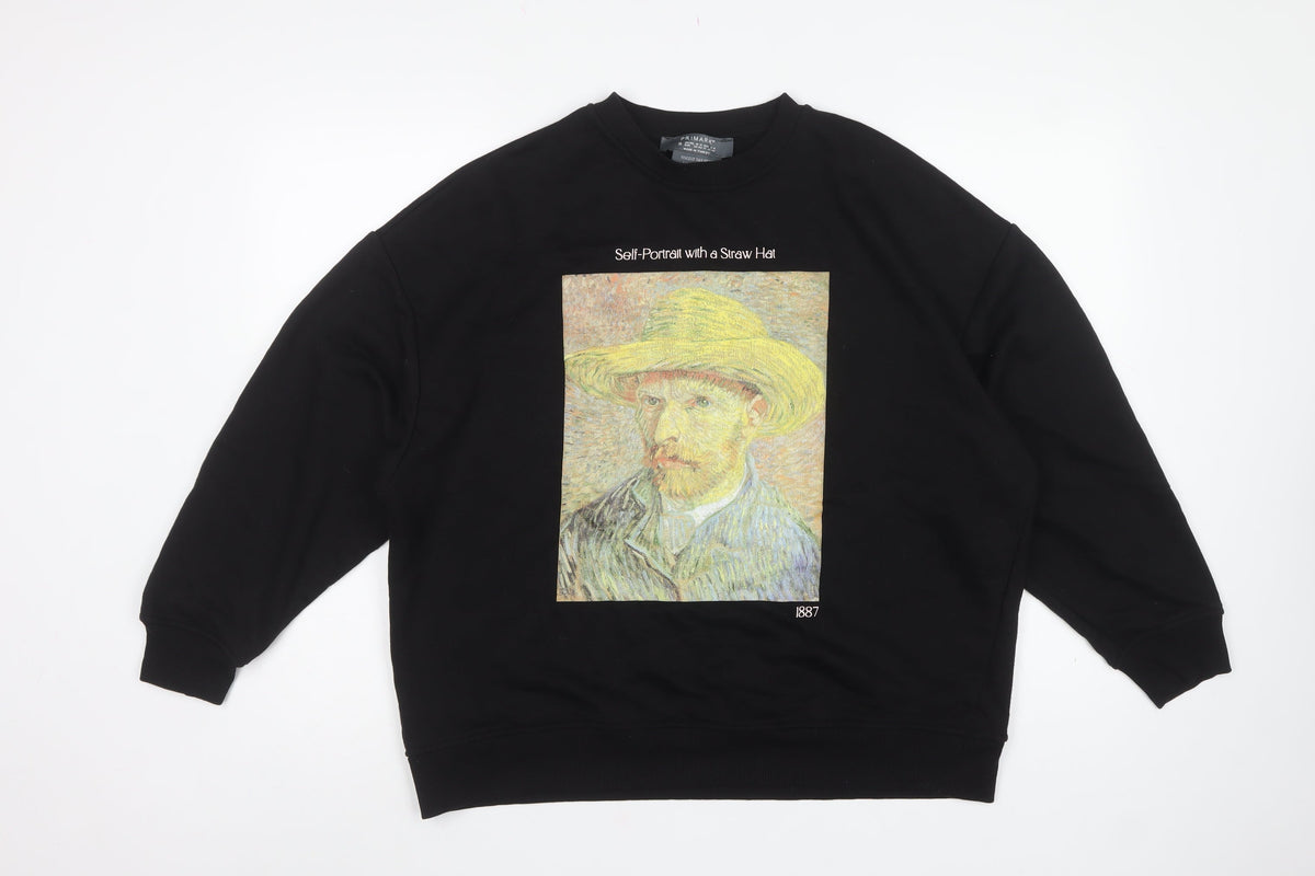 Primark Women’s Black S Van Gogh Art Graphic Pullover Sweatshirt