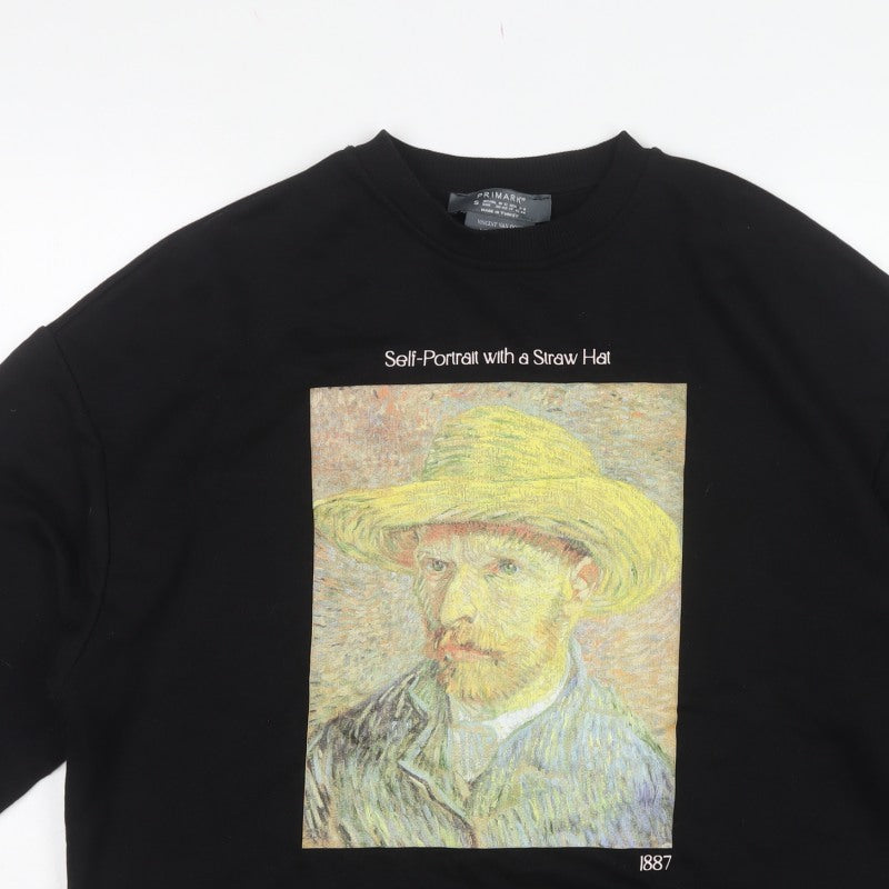 Primark Women’s Black S Van Gogh Art Graphic Pullover Sweatshirt